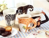 Hand Painted Animal Shaped Coffee  Mug 