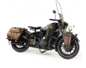 Handmade Antique Model Kit Motorcycle- 1942 Harley-Davidson "WLA" Military Motorcycle