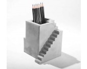 Handmade Concrete Architecture Stairs Pen Holder,2pcs