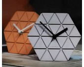 Handmade Concrete hexagonal Table Alarm Clock