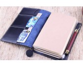 Handmade Refillable Cow Genuine Leather Traveler's Notebook Business Writing Portfolio 