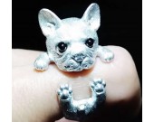 925 Silver Handmade Cute Dog Ring 