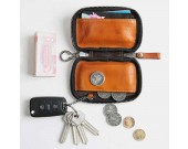 Handmade Genuine Leather Car Key Case Wallet Key Holder Bag for Men Women