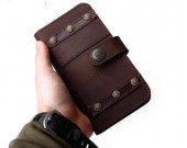 Handmade Genuine Leather Phone Wallet Case with Card Slots For iPhone xs max