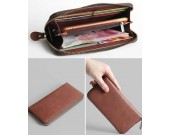 Handmade Leather Card Organizer Phone holder Wallet Coin Purse