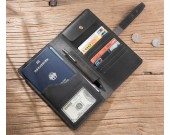  Handmade Genuine Leather Travel Credit Card Holder Wallet & Documents Organizer 