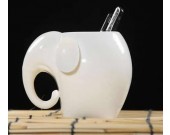 Handmade Porcelain Elephant Pen Pencil Holder Elephant Figure Office Home Decor