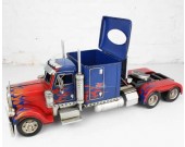 Handmade Trailer Carrier Truck Model Desk Tissue Box