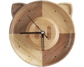 Handmade Wooden Wood Pig Wall Clock