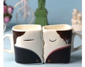 Kissing Each Other  Color Change Couple Mugs