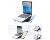 Laptop Stand 2 in 1 Aluminum Alloy Adjustable Desktop Space-Saving Holder Notebook Cooling Bracket,Fits 17" and smaller laptops