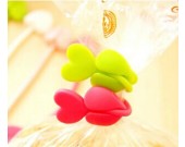 6 pcs/pack Love Heart Silicone  Bag Seals Storage Set