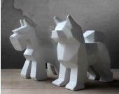 Lovely Dog  Handmade Ceramic Desktop Decoration