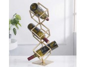  Metal Geometric Wine Bottle Wine Rack