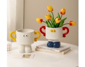 Minimalist Art Cartoon Ceramic Decorative Vase