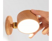 Minimalist Magnetic Wooden Wall Lamp