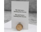 Modern Round Brass  Place Card Holder Photo Card Holder