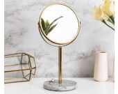 Modern Stainless steel Frame Mirror with Marble Base
