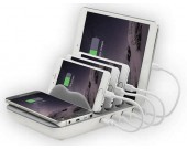  Multi-Device Charging Stand Docks with 4-Port USB Charger for Universal Smart Phones and Tablets