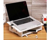 Multi Purpose Laptop Cooling Stand Cable Management Box Organizer 