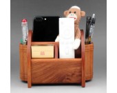 Multifunction Wood Pen Pencil Remote Control Plant Holder Desk Storage Box Container 