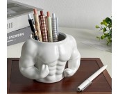 Muscular Man Pen Holder, Funny Desktop Organization