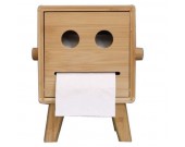 Natural Bamboo Wooden Smiley Face Tissue Box