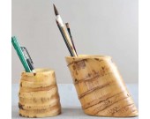 Nature Bamboo Root Pen Pencil Holder 