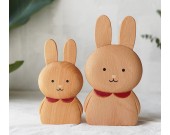 Office Wooden Rabbit Organizer Pen Holder