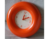 Orange Donut Art Wall Clock - Stylish Silent Decorative Clock For Office & Apartment