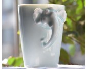 Porcelain Coffee Mug with Elephant Head Handle