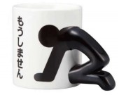 Porcelain Coffee Mug with Man Handle
