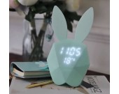 Portable Rechargeable Rabbit Clock with LED Night Light