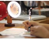 Portable USB Rechargeable fan with LED Night Light