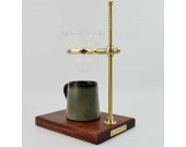 Simple Pour Over Drip Coffee Maker Dripper Stand,Black Walnut Base