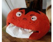 Red Big Mouth Wool Felt Tissue Box