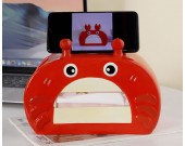 Red Crab Tissue Box With Phone Stand