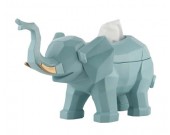  Resin Cute Elephant Tissue Box Holder Cover Figurine Statue Home Decor