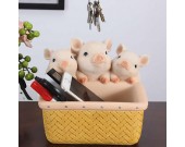 Resin Pig&Rabbit With Basket