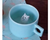 Samoyed Figurine Ceramic Coffee Cup