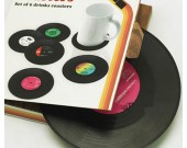 Set of 6 Vinyl Record Style  Drinks Coaster
