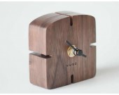 Simple Modern Black Walnut Wood Desk Clock