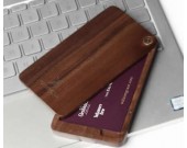 Slim Wooden Business Card Holder Case 