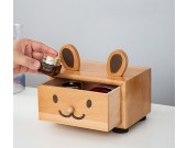 Solid Wood Drawer-Shaped Big-Eared Rabbit Storage Box