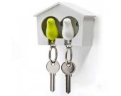 Sparrow Birdhouse Key Holder With Whistle