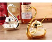 Swan Salt And Pepper Shaker Jar 