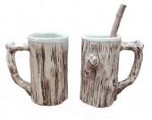 Tree Bark Ceramic  Coffee Mug