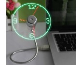 USB LED Clock Fan with Time Display 