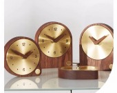 Vintage Wooden Brass Desktop Clock