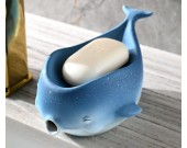 Whale-Shaped Soap Dish With Water Filtering Function